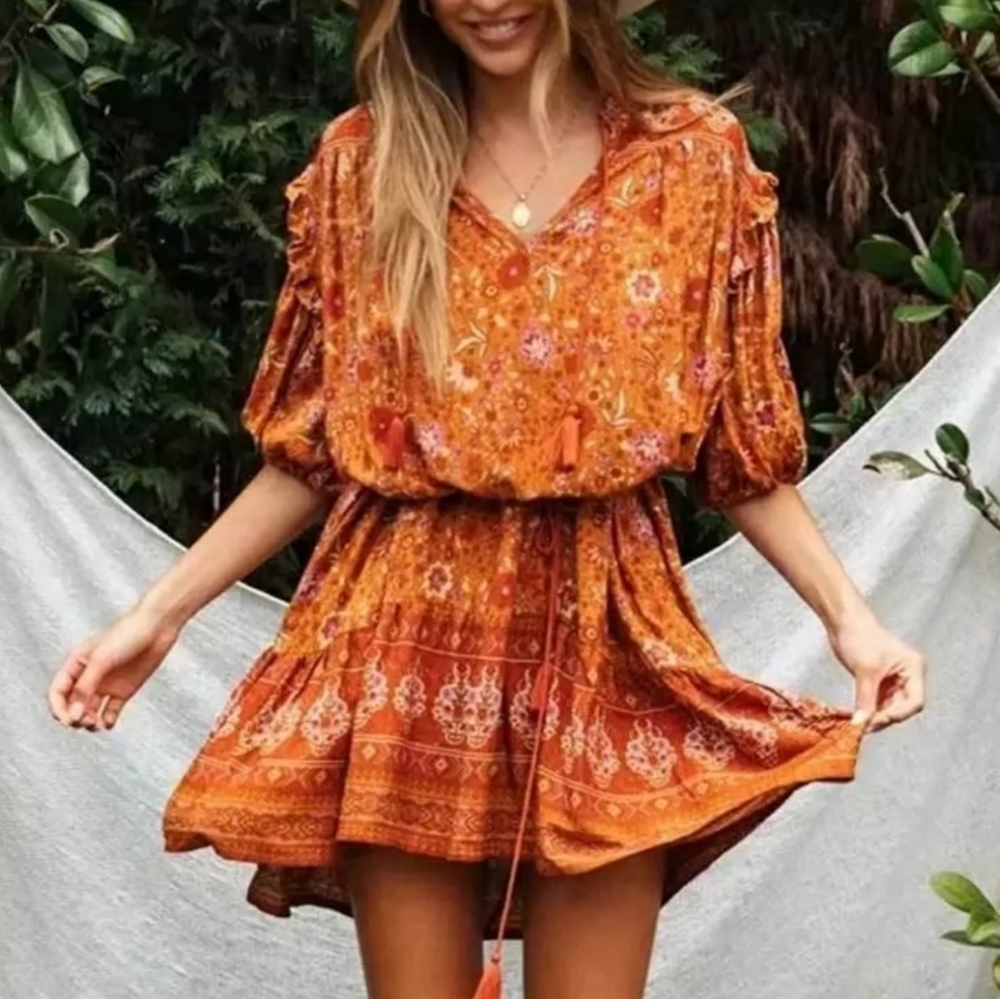 NEW Floral Boho Prarie Dress